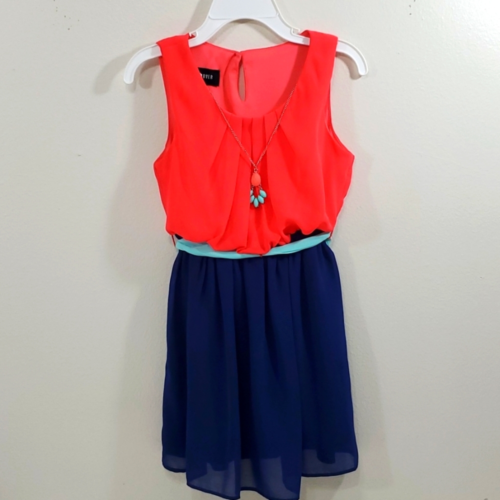 Amy Byer size 4 dress including matching necklace